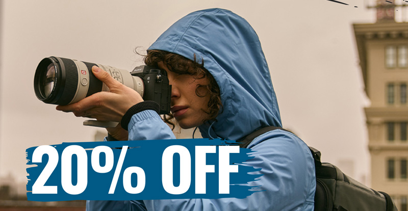 20% OFF  the lightest bags to travel with your longest lenses