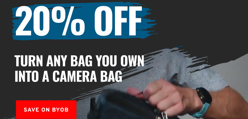 20% OFF  Turn any bag you own into a camera bag